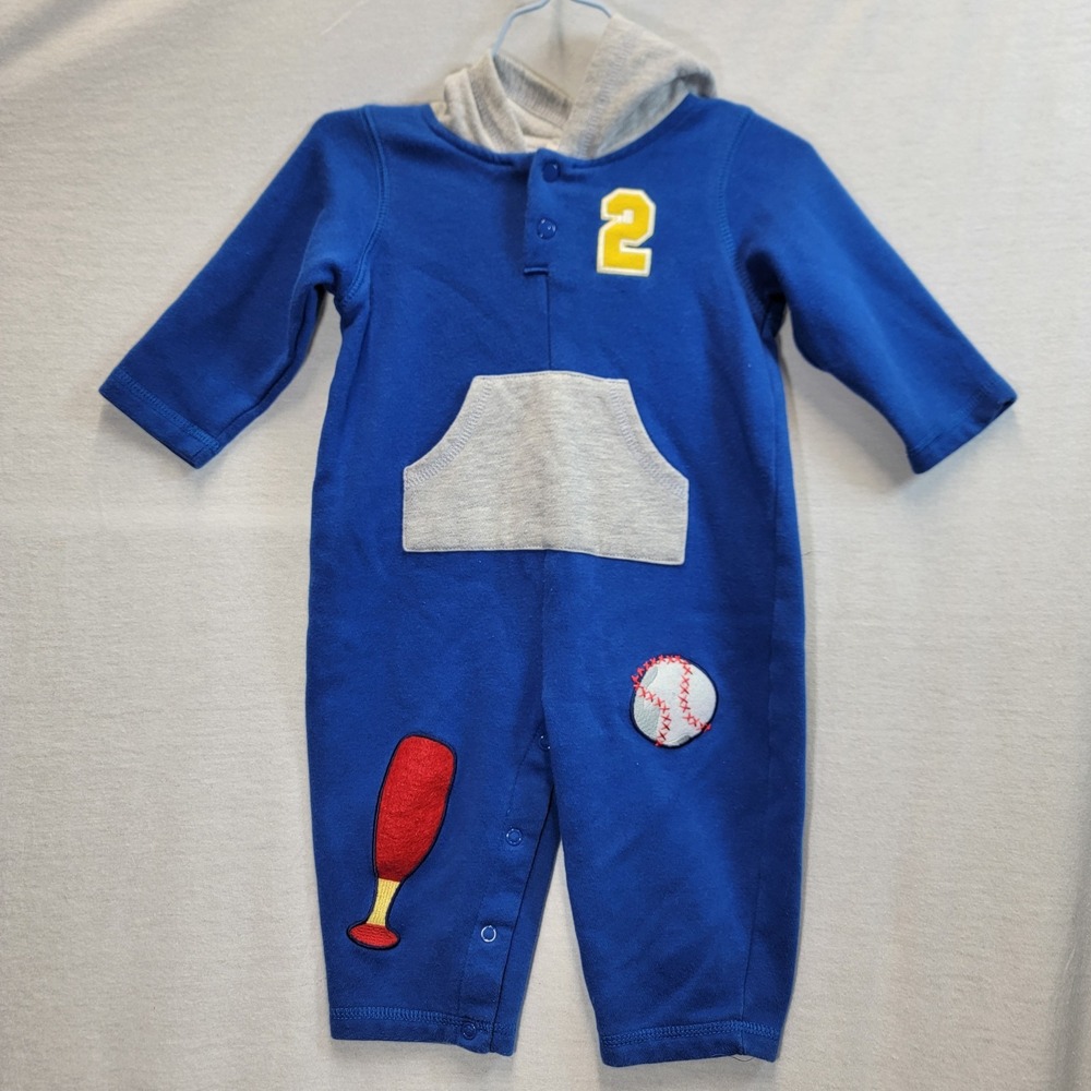 Vintage Baby Ur It Clothes SZ 12M Baseball Romper Outfit Retro Boys